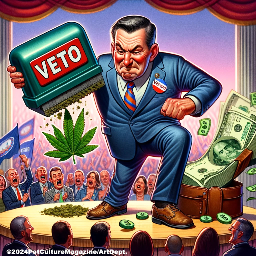 Virginia’s Glenn ‘Buzzkill’ Youngkin Vetoes Weed and Wage Bill